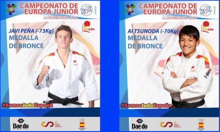 Ai Tsunoda y Javier Peña, medallas de BRONCE en el Campeonato de Europa Junior de Judo Luxemburgo 2021