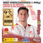 Niko Sherazadishvili, medalla de Bronce en el Grand Slam de Budapest
