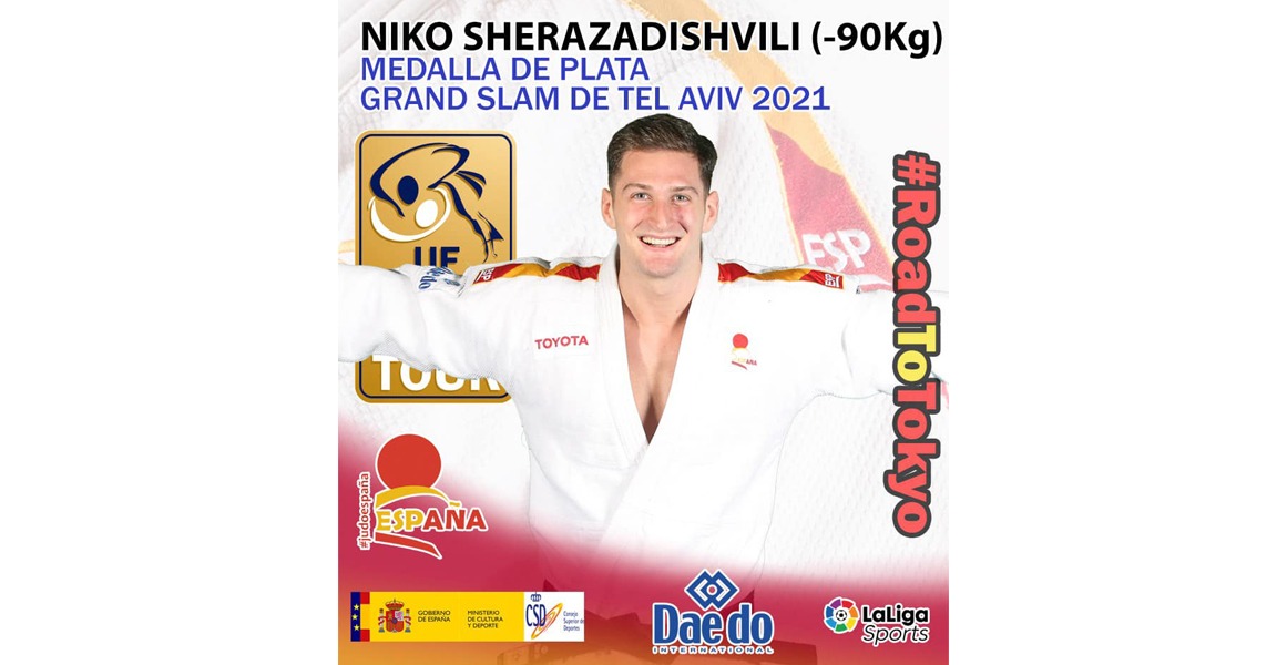 Niko Sherazadishvili, medalla de PLATA en el grand slam de Tel Aviv 2021